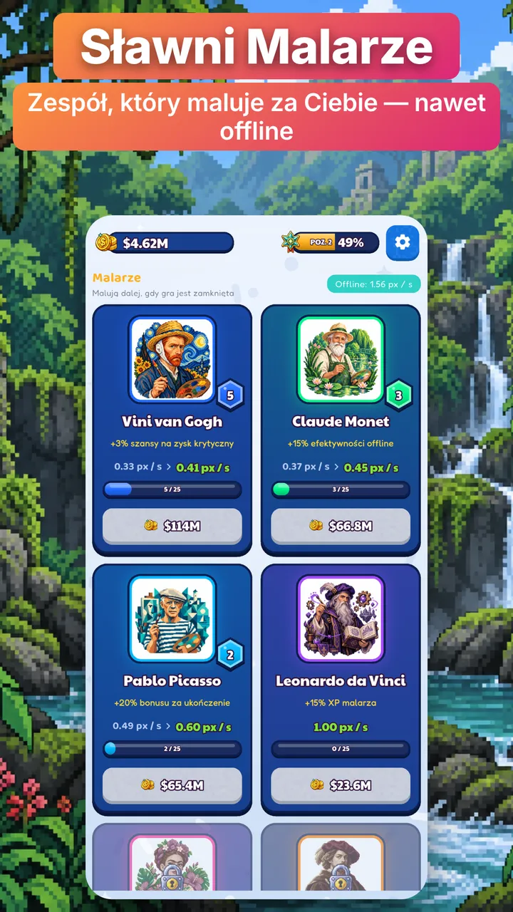 Zespół słynnych malarzy, którzy malują za Ciebie — nawet offline