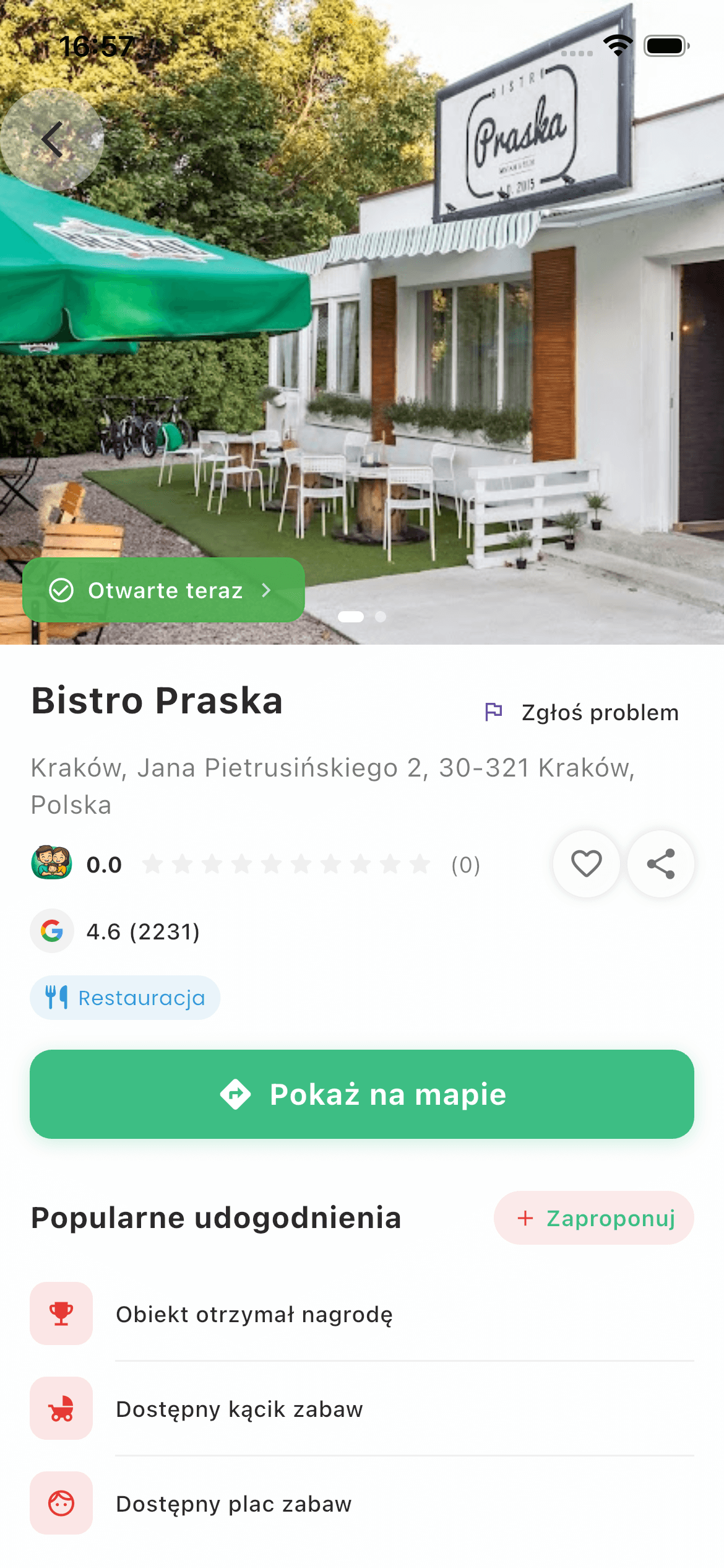Place details for Bistro Praska with photo, ratings and amenities